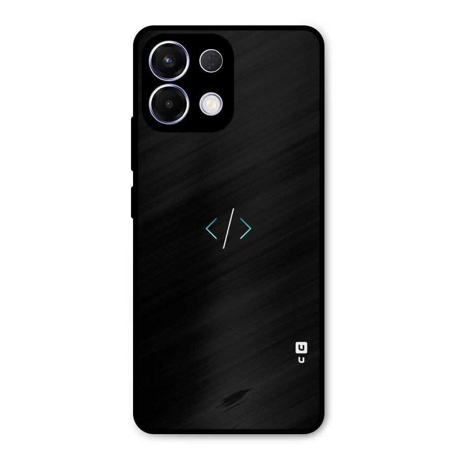 Minimal Dark Coding Metal Back Case for Oppo K13