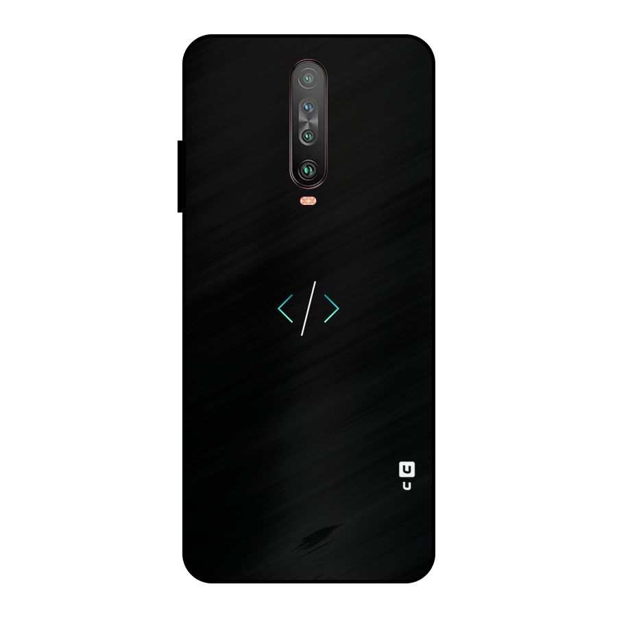 Minimal Dark Coding Metal Back Case for Poco X2