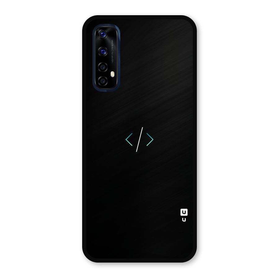Minimal Dark Coding Metal Back Case for Realme 7