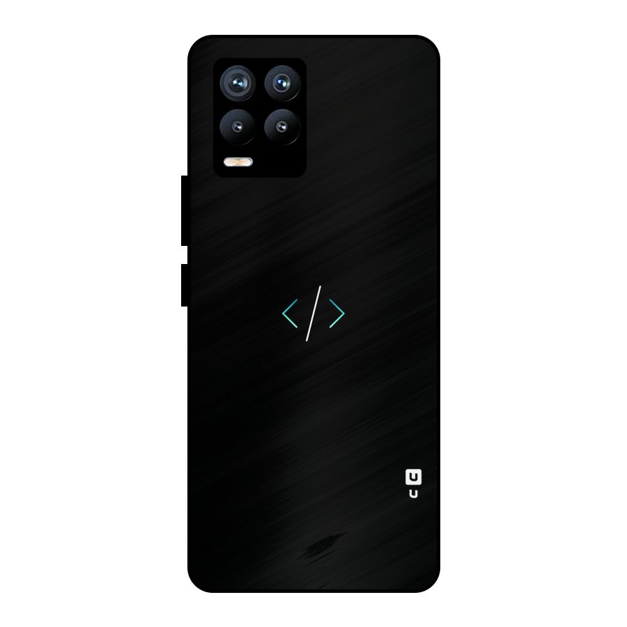 Minimal Dark Coding Metal Back Case for Realme 8 Pro
