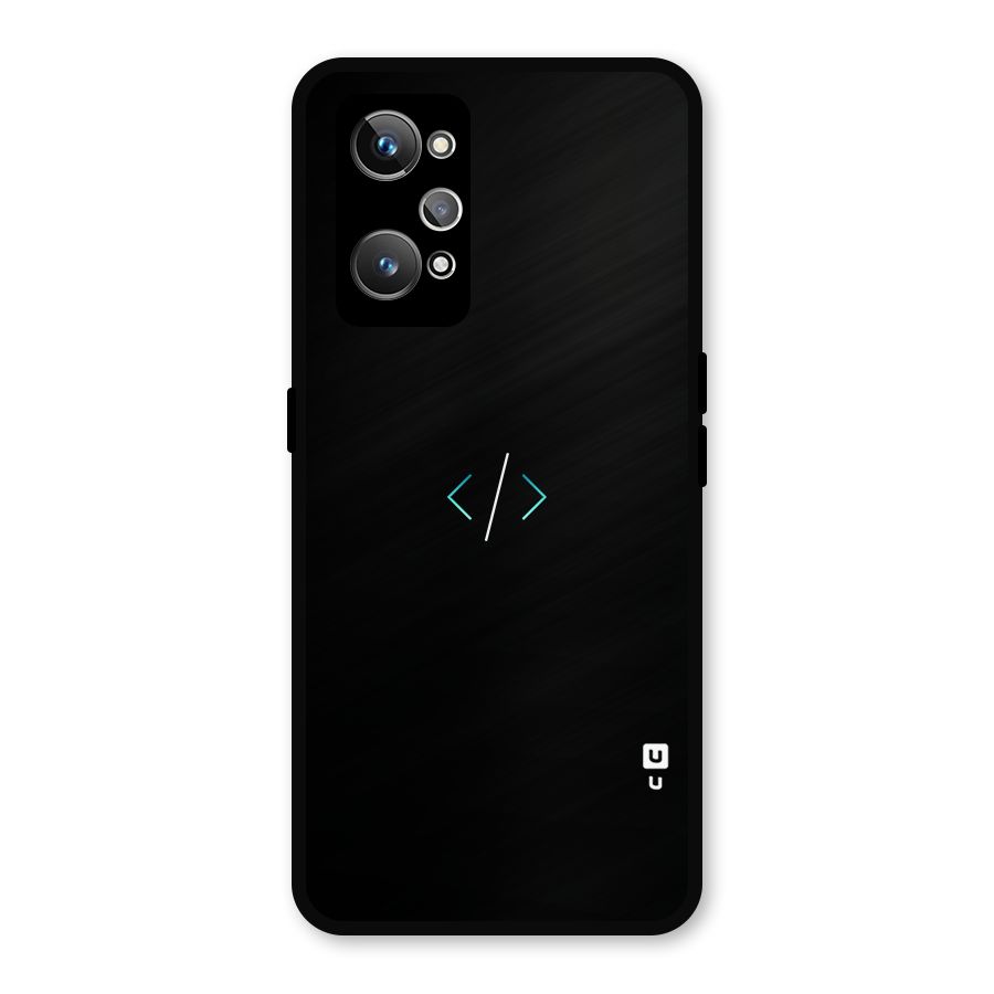 Minimal Dark Coding Metal Back Case for Realme GT Neo2