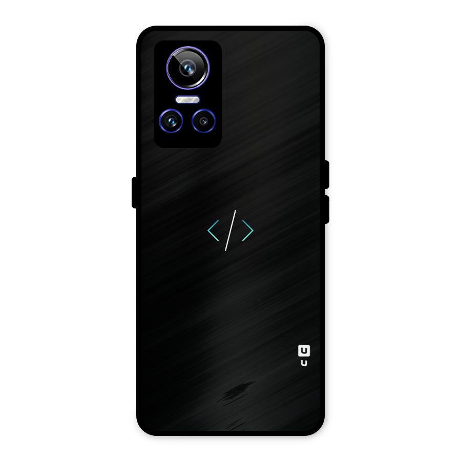 Minimal Dark Coding Metal Back Case for Realme GT Neo 3