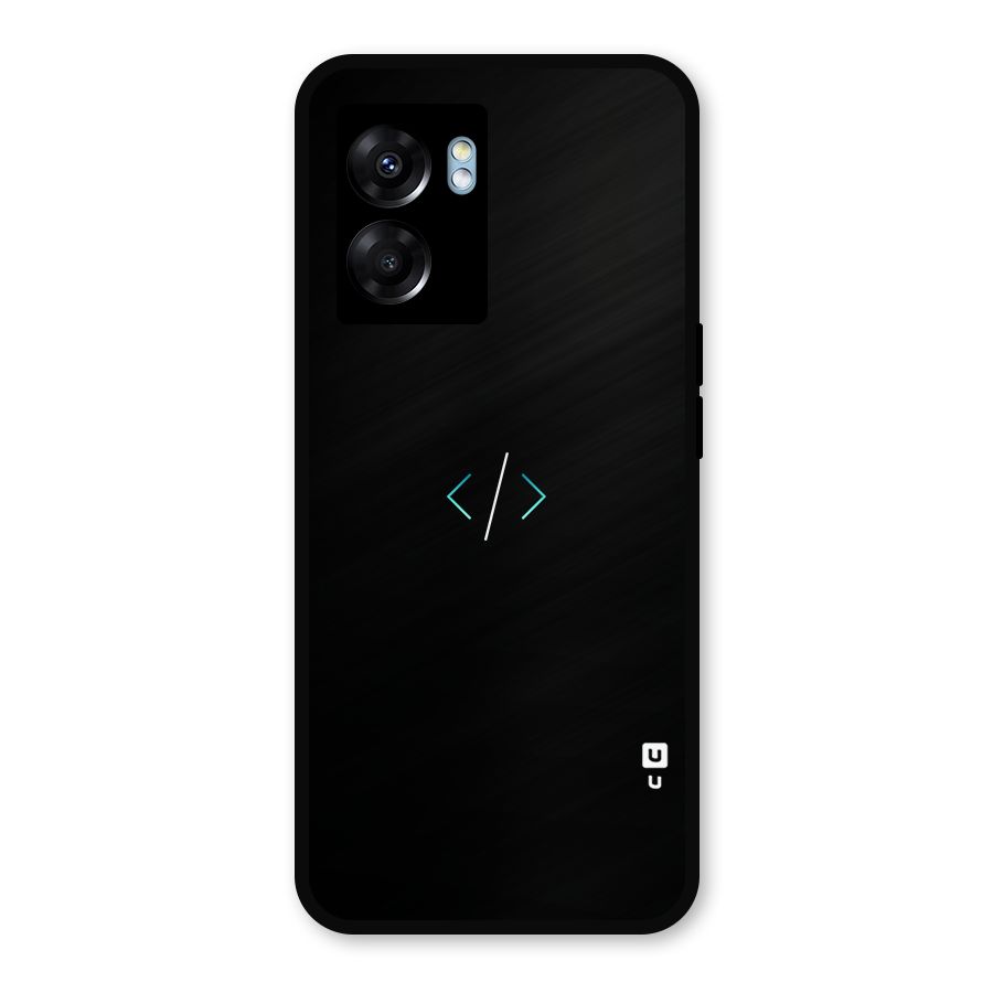 Minimal Dark Coding Metal Back Case for Realme Narzo 50 5G
