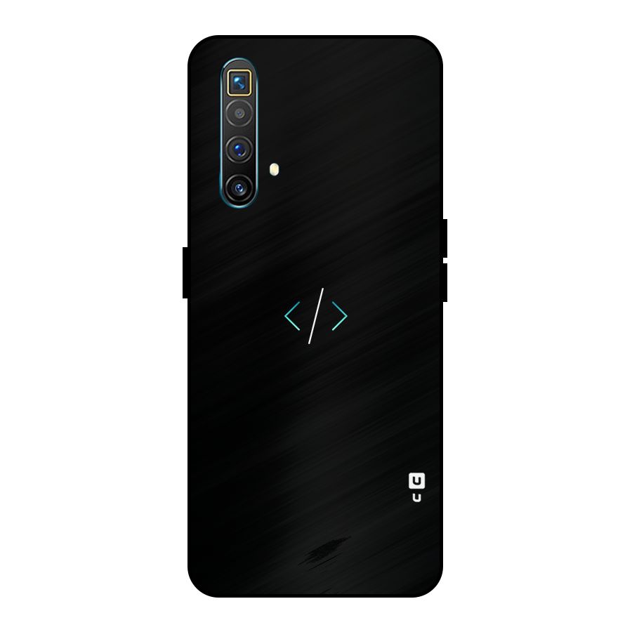 Minimal Dark Coding Metal Back Case for Realme X3 SuperZoom