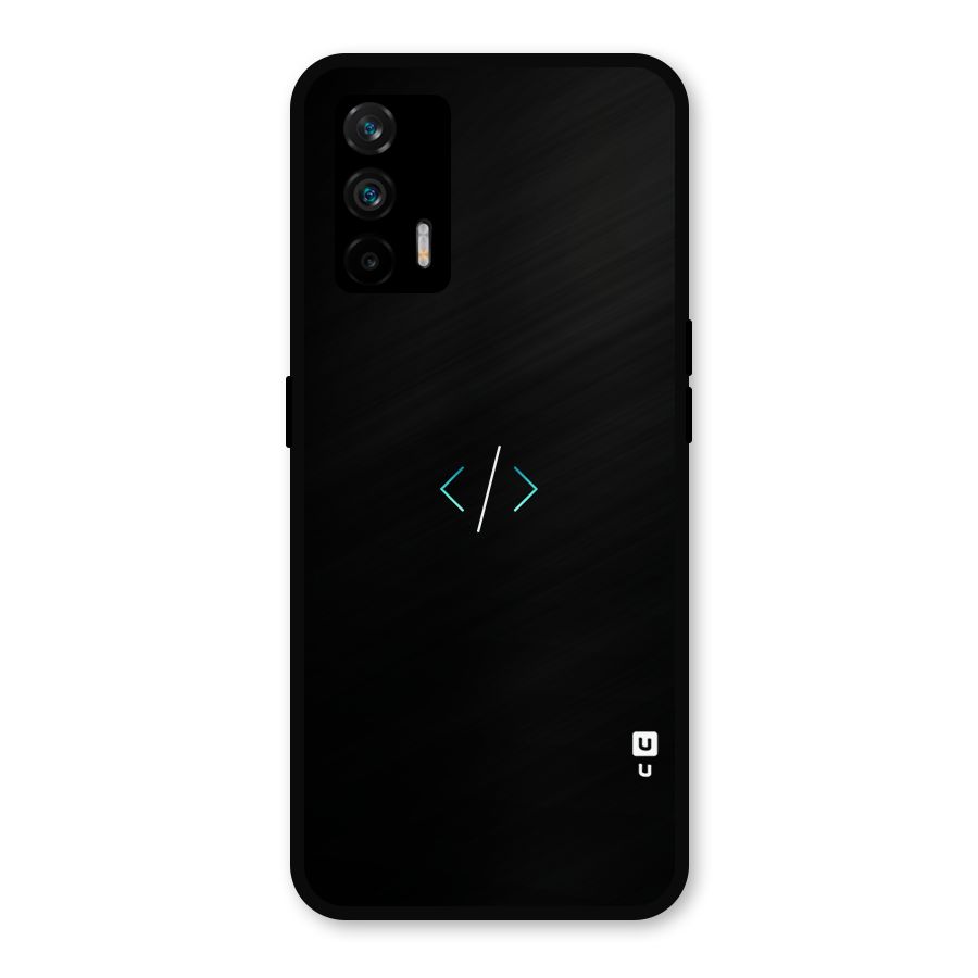 Minimal Dark Coding Metal Back Case for Realme X7 Max