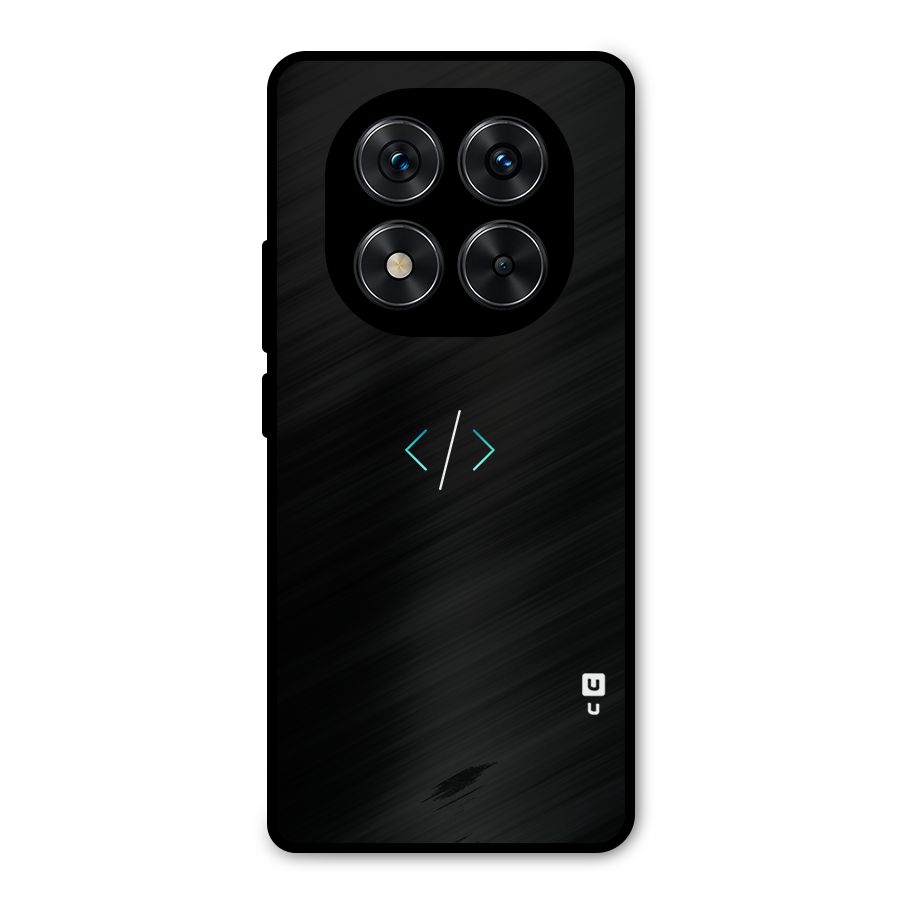 Minimal Dark Coding Metal Back Case for Redmi Note 14 Pro 5G