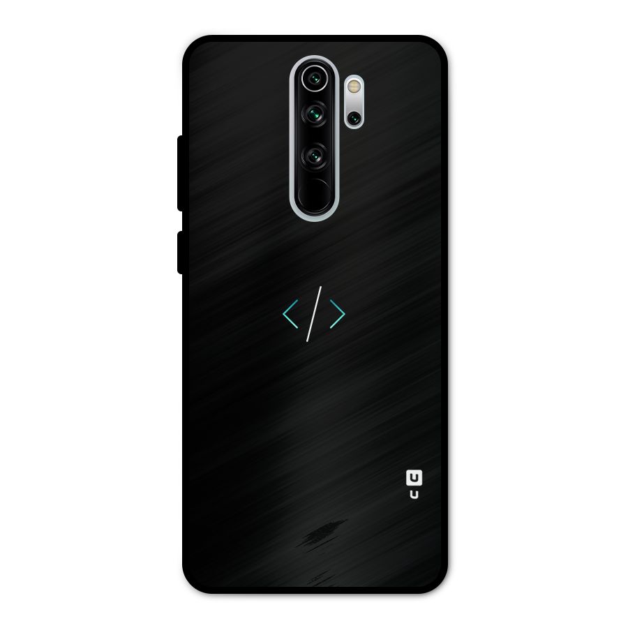 Minimal Dark Coding Metal Back Case for Redmi Note 8 Pro