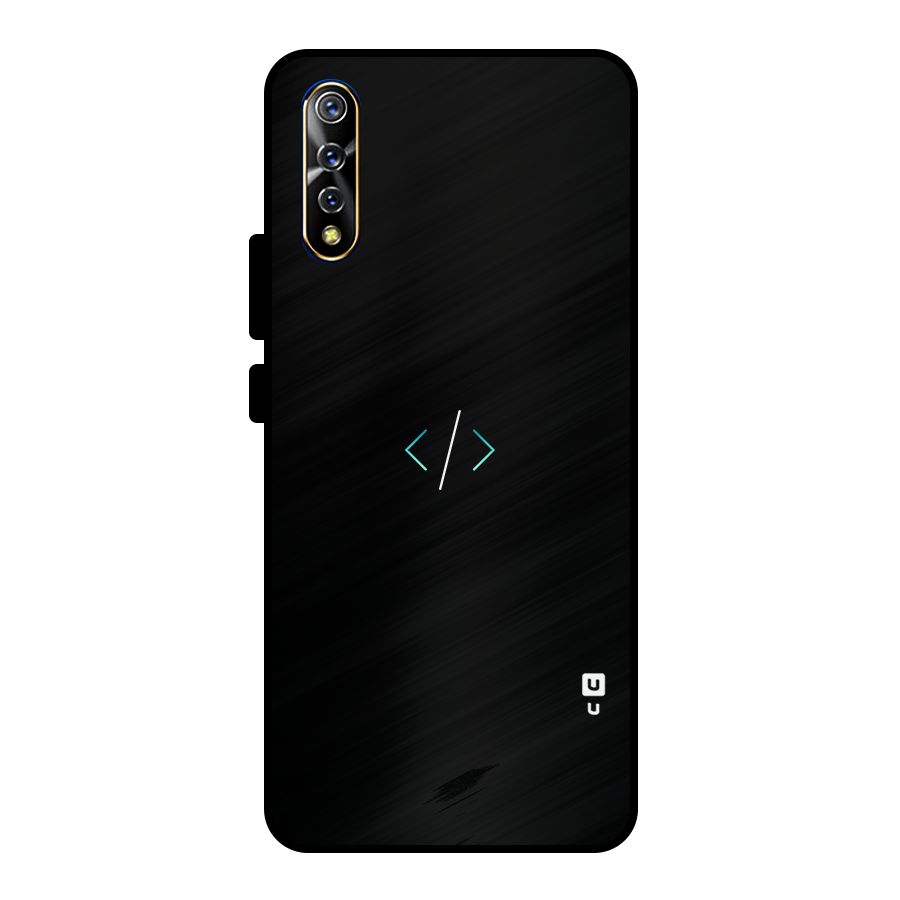 Minimal Dark Coding Metal Back Case for Vivo S1