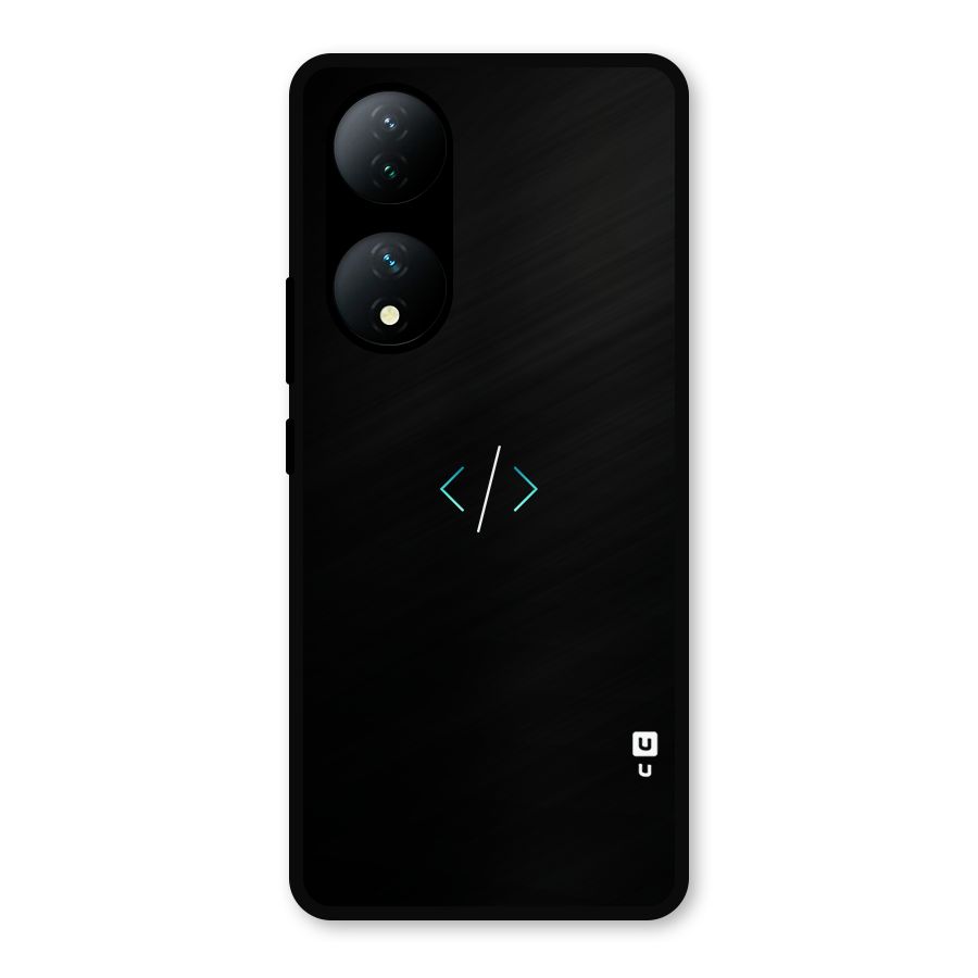 Minimal Dark Coding Metal Back Case for Vivo T2