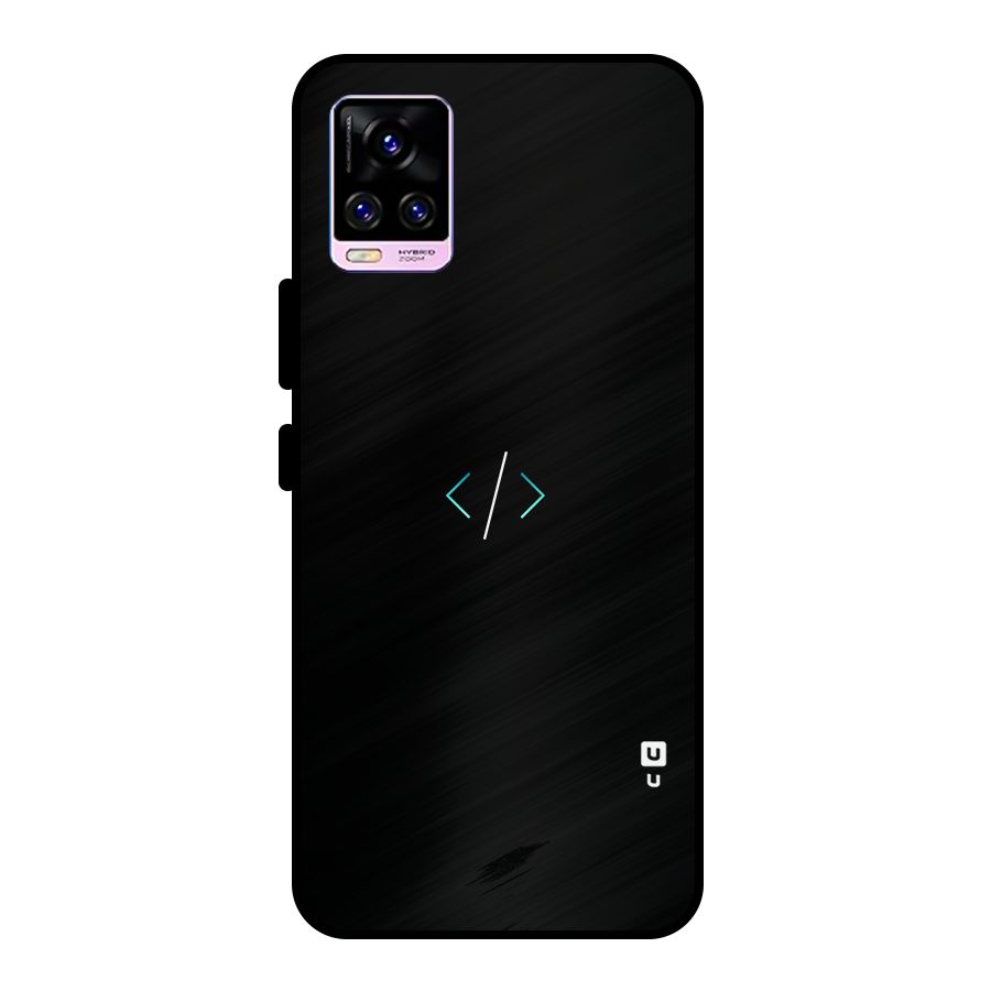 Minimal Dark Coding Metal Back Case for Vivo V20 Pro