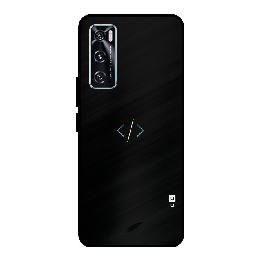 Minimal Dark Coding Metal Back Case for Vivo V20 SE