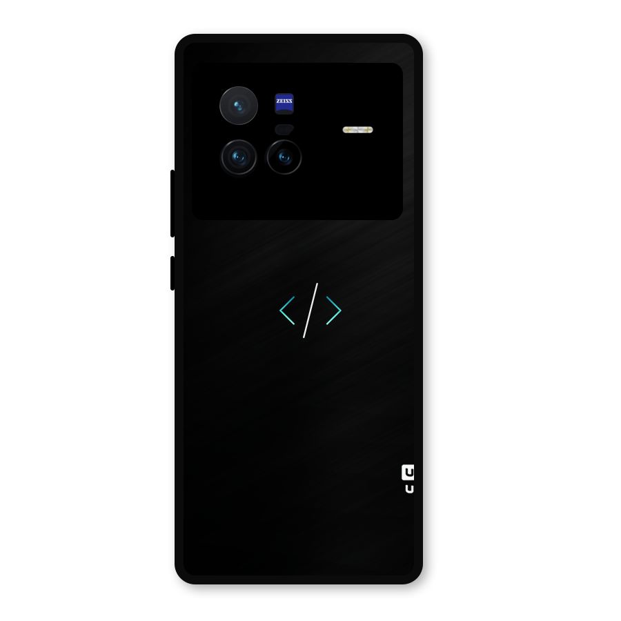 Minimal Dark Coding Metal Back Case for Vivo X80
