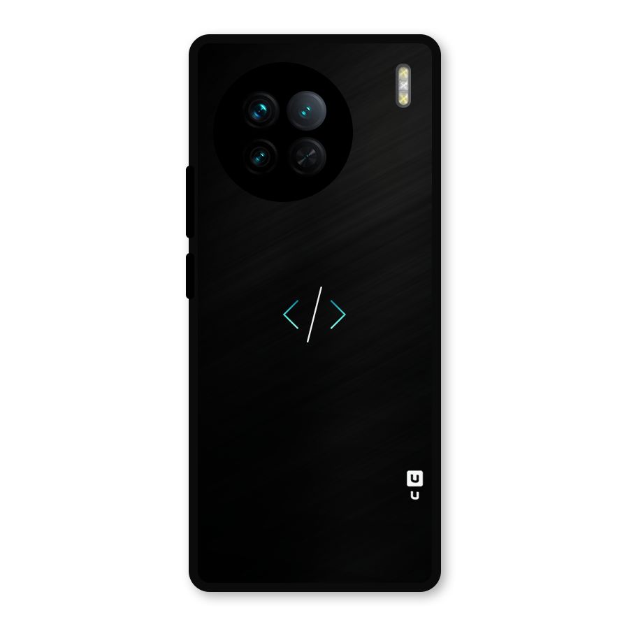 Minimal Dark Coding Metal Back Case for Vivo X90