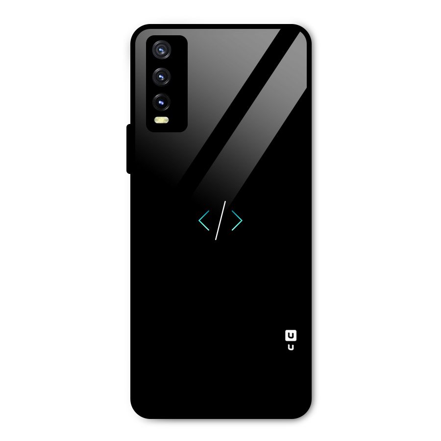 Minimal Dark Coding Metal Back Case for Vivo Y20g