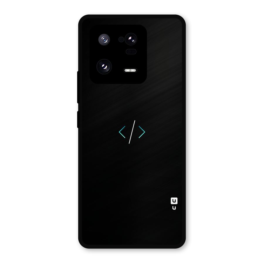 Minimal Dark Coding Metal Back Case for Xiaomi 13 Pro