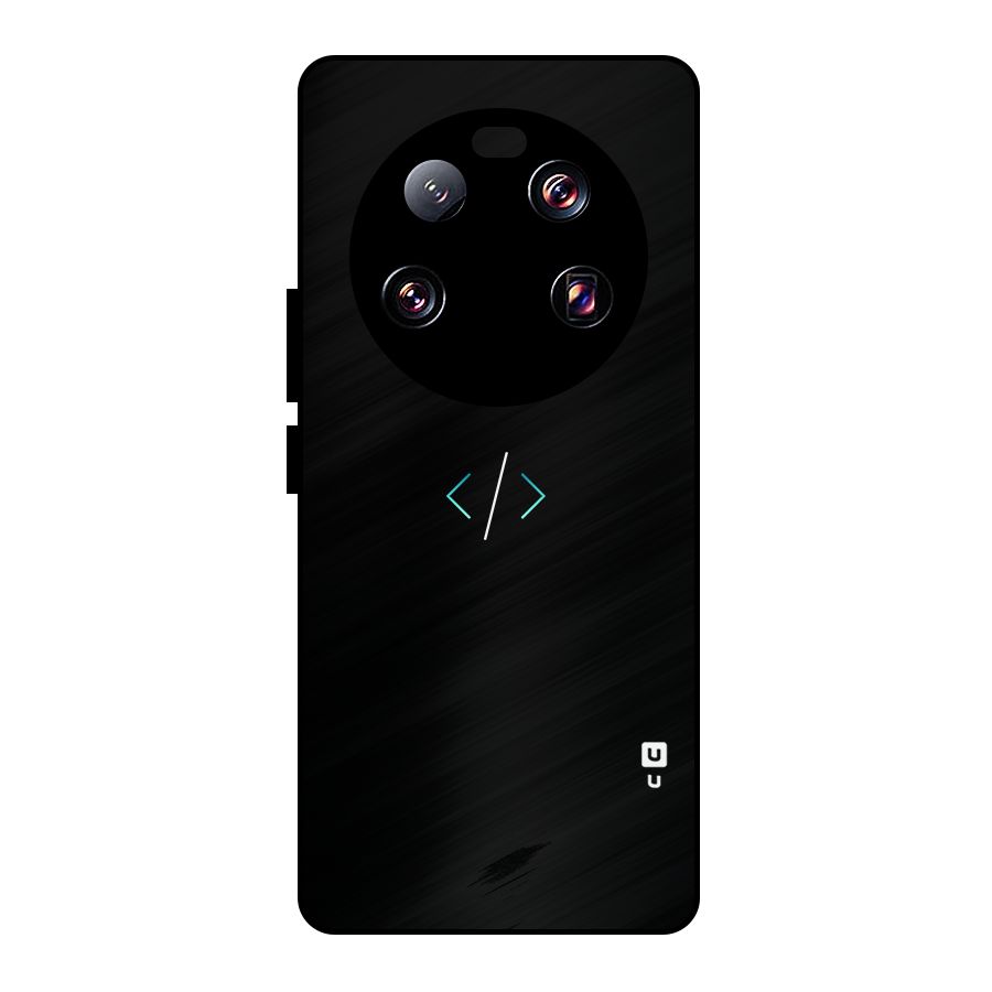 Minimal Dark Coding Metal Back Case for Xiaomi 13 Ultra