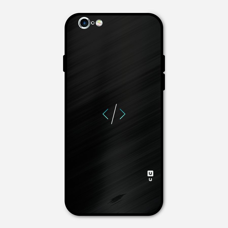 Minimal Dark Coding Metal Back Case for iPhone 6 6s