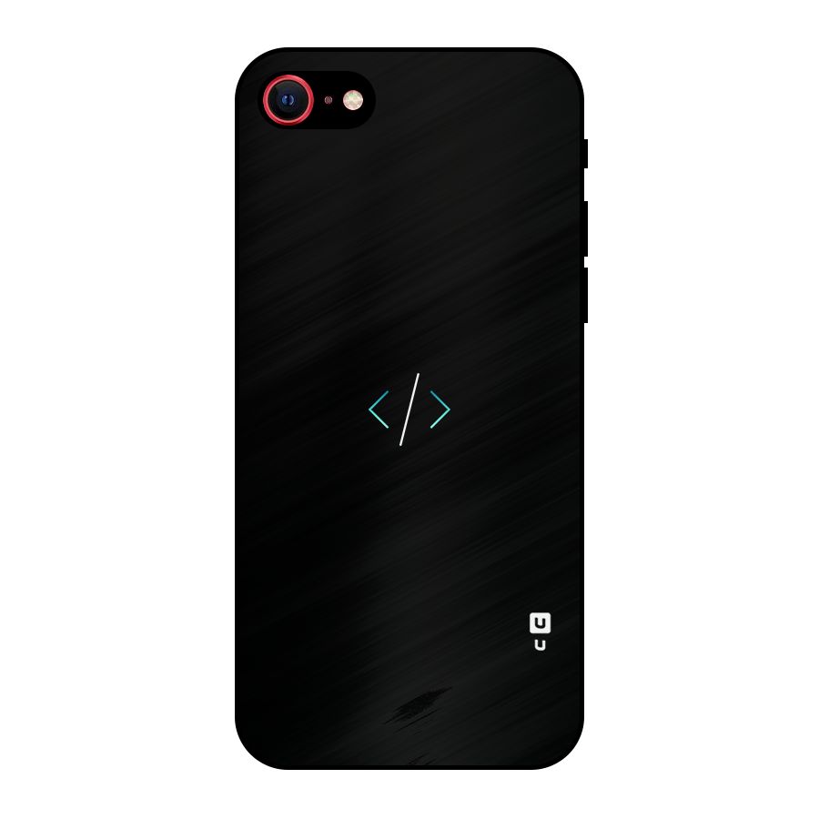 Minimal Dark Coding Metal Back Case for iPhone 7