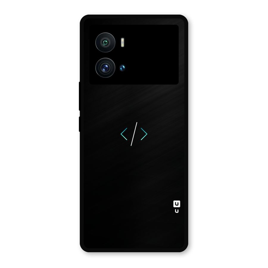 Minimal Dark Coding Metal Back Case for iQOO 9 Pro