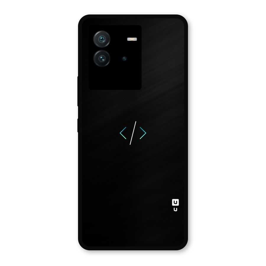 Minimal Dark Coding Metal Back Case for iQOO Neo 6 5G