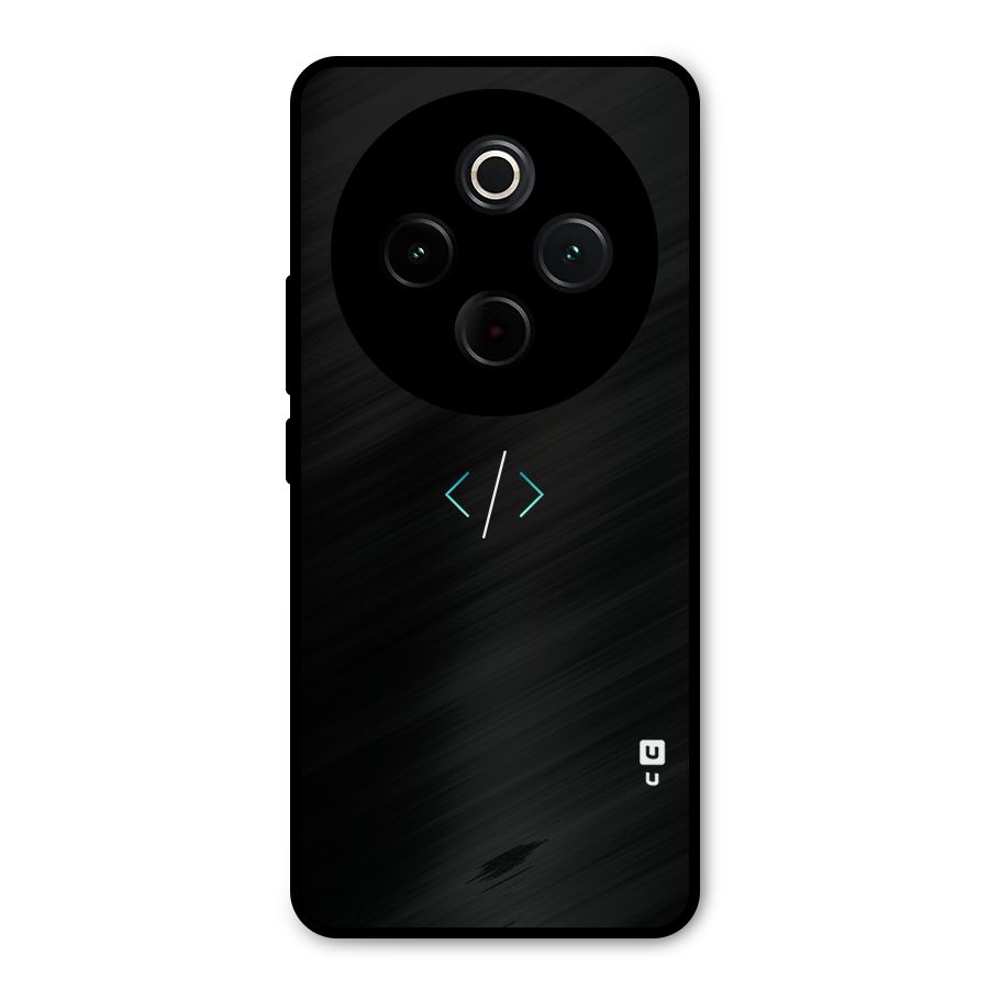 Minimal Dark Coding Metal Back Case for iQOO Z10