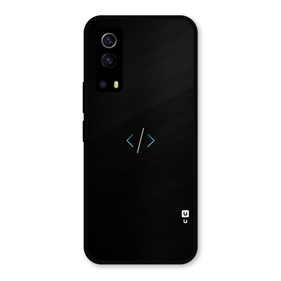 Minimal Dark Coding Metal Back Case for iQOO Z3