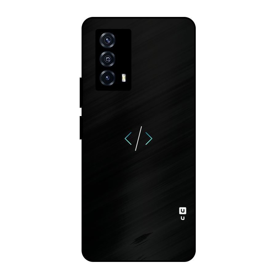 Minimal Dark Coding Metal Back Case for iQOO Z5