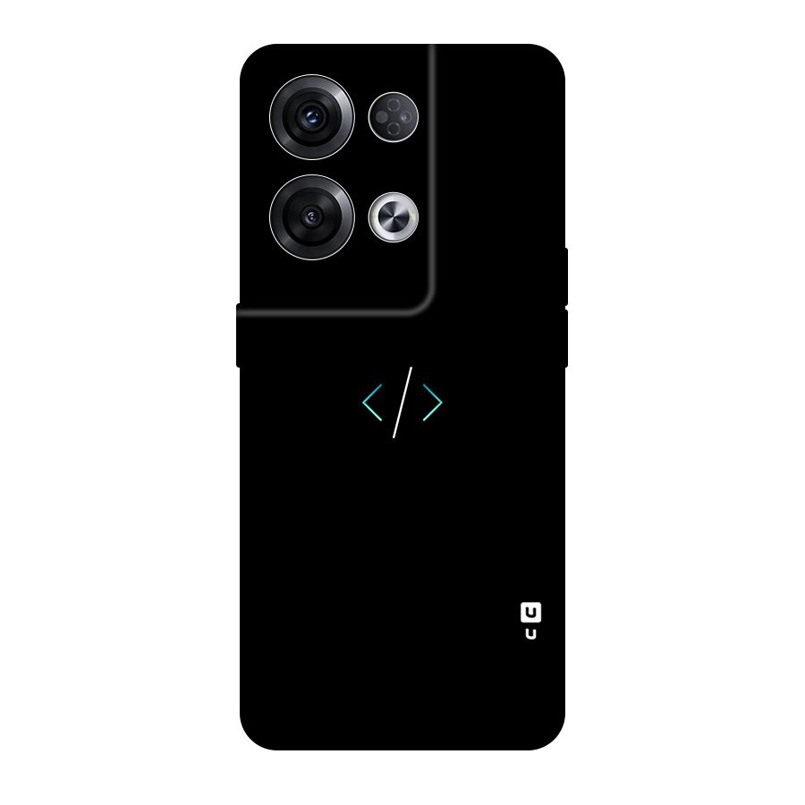 Minimal Dark Coding Original Polycarbonate Back Case for Oppo Reno8 Pro 5G