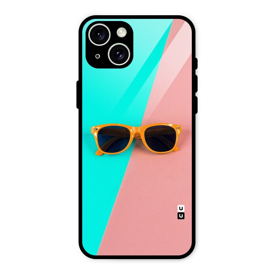 Minimal Glasses Glass Back Case for iPhone 15 Plus