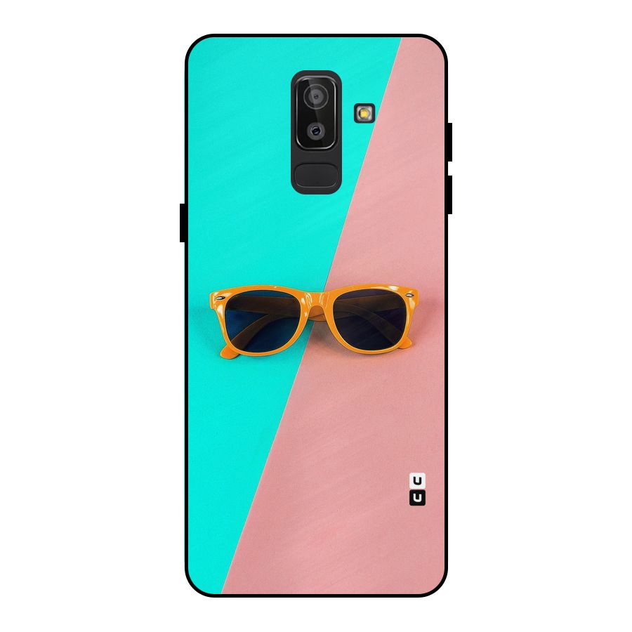 Minimal Glasses Metal Back Case for Galaxy J8