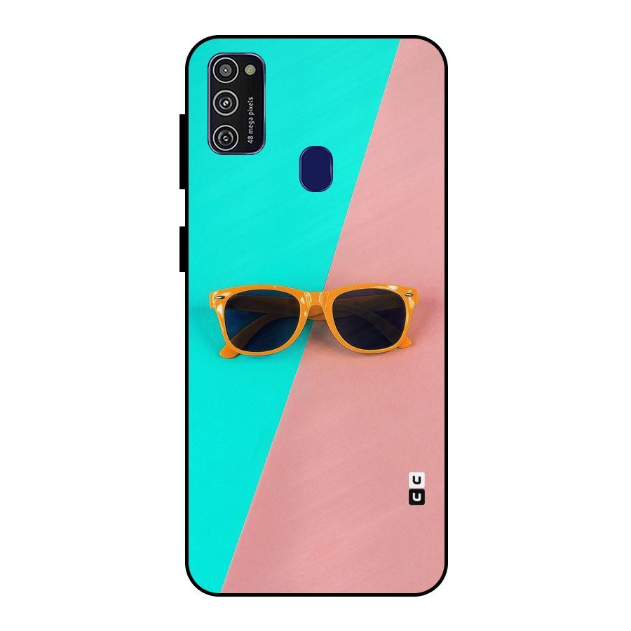 Minimal Glasses Metal Back Case for Galaxy M21