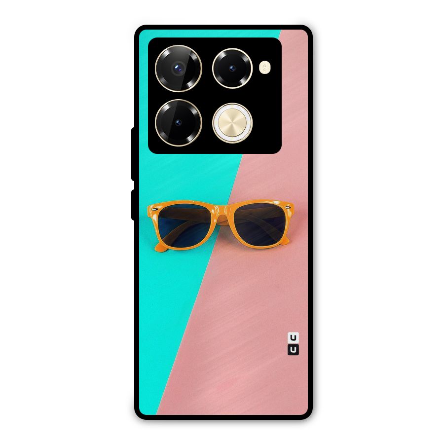 Minimal Glasses Metal Back Case for Infinix Note 40 Pro Plus