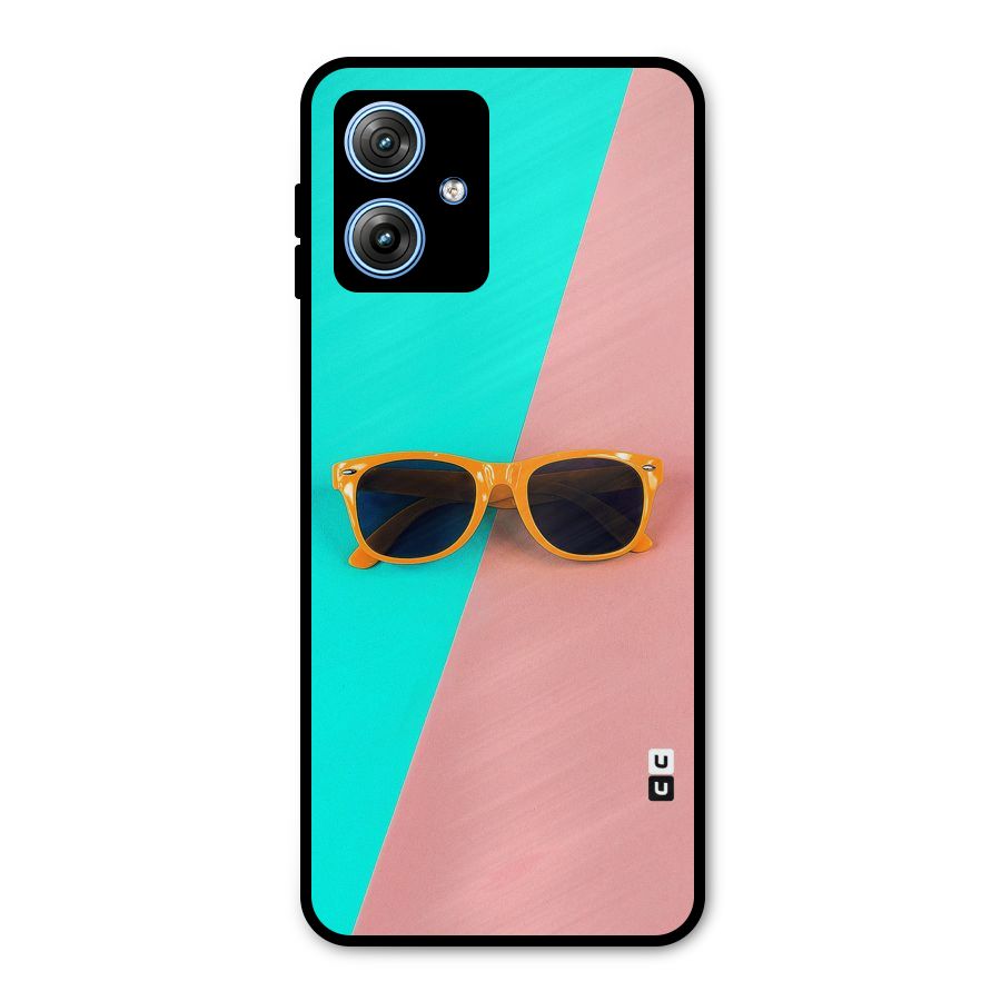 Minimal Glasses Metal Back Case for Moto G54
