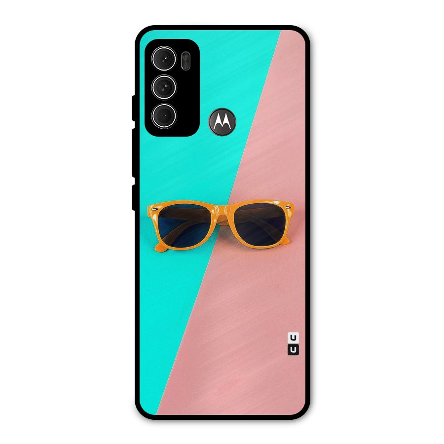 Minimal Glasses Metal Back Case for Moto G60