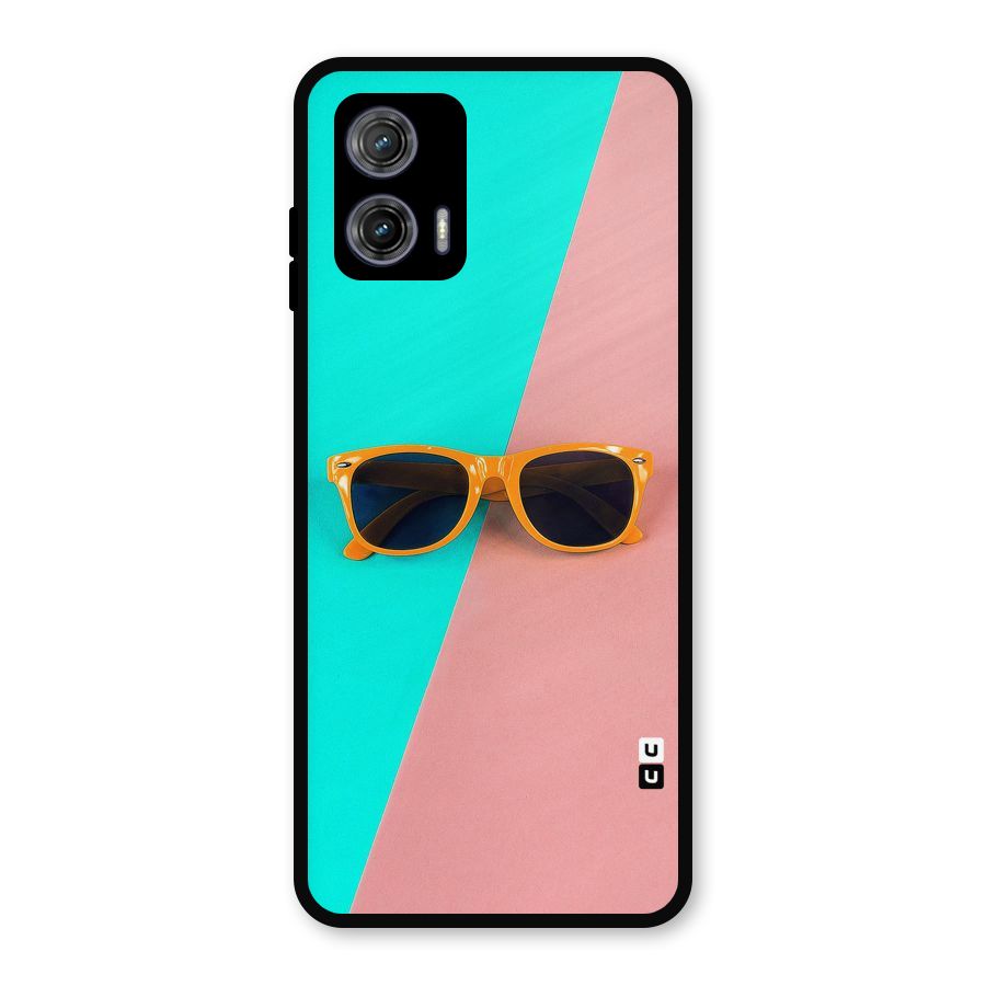 Minimal Glasses Metal Back Case for Moto G73