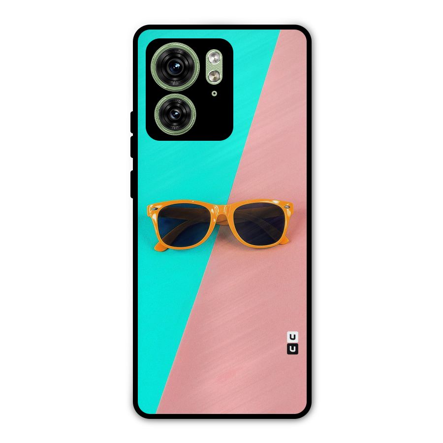 Minimal Glasses Metal Back Case for Motorola Edge 40 5G