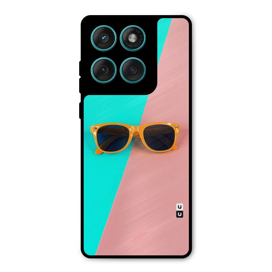 Minimal Glasses Metal Back Case for Motorola Edge 60 Fusion