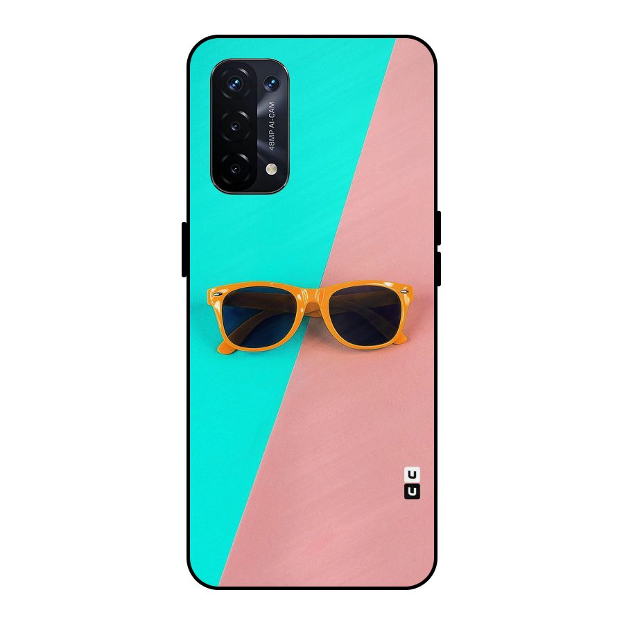 Minimal Glasses Metal Back Case for Oppo A74 5G