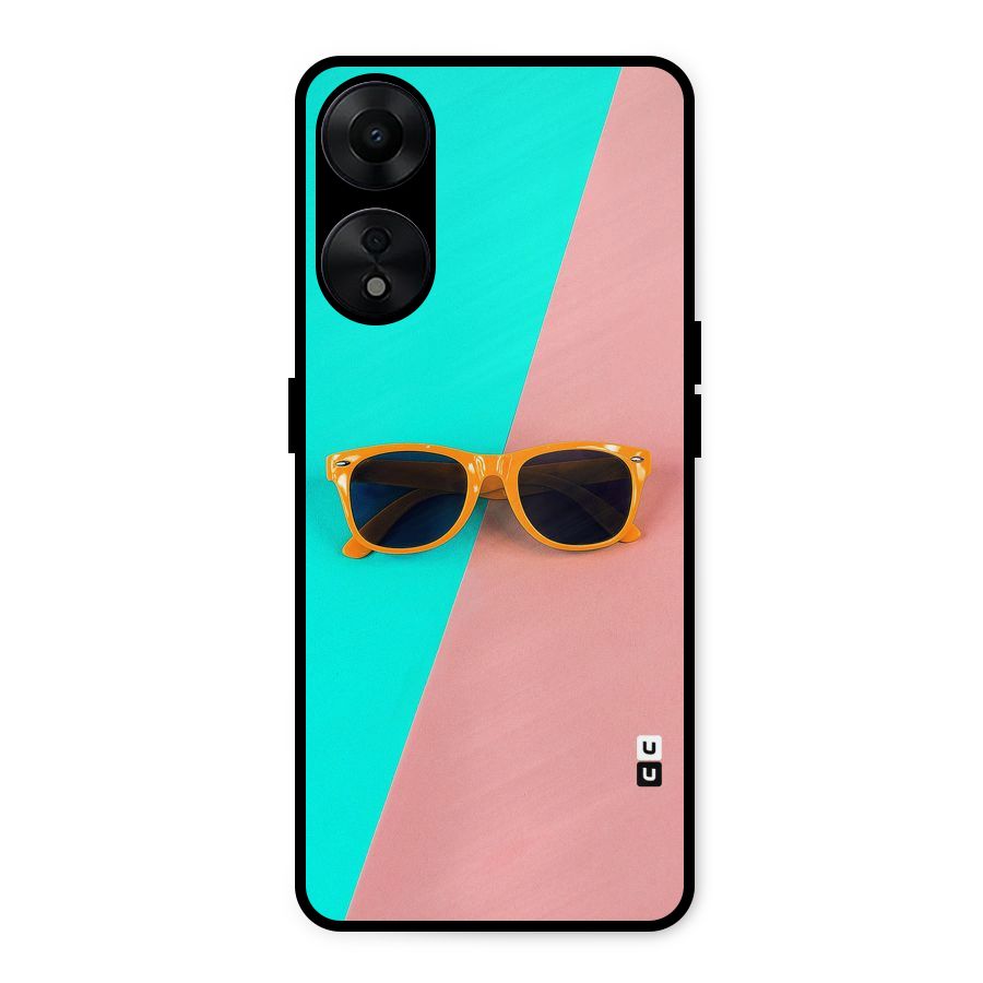 Minimal Glasses Metal Back Case for Oppo A78 5G