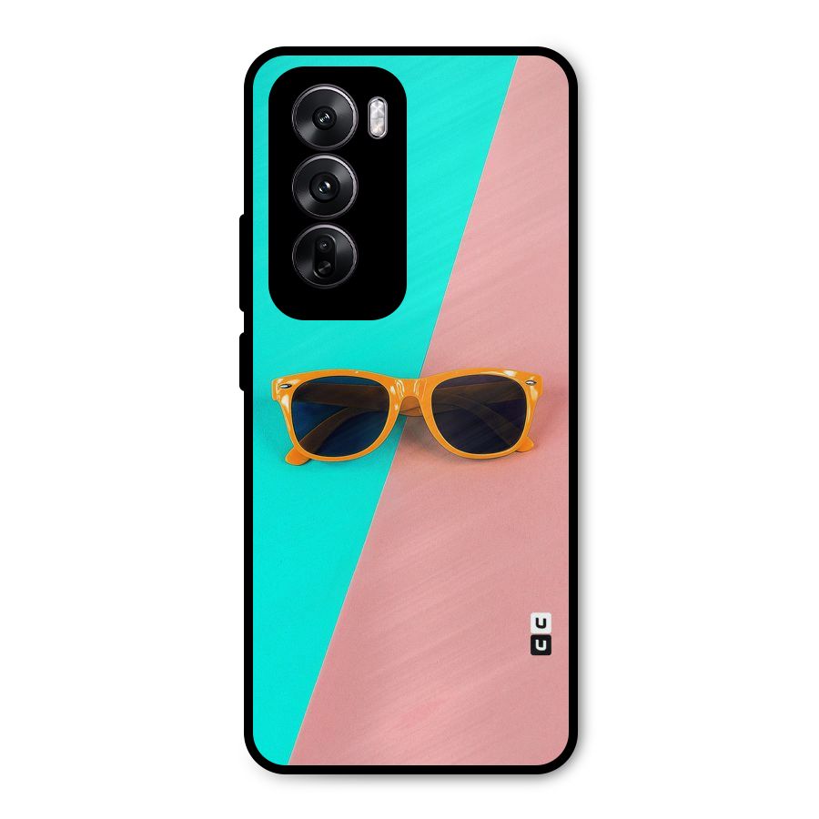 Minimal Glasses Metal Back Case for Oppo Reno12
