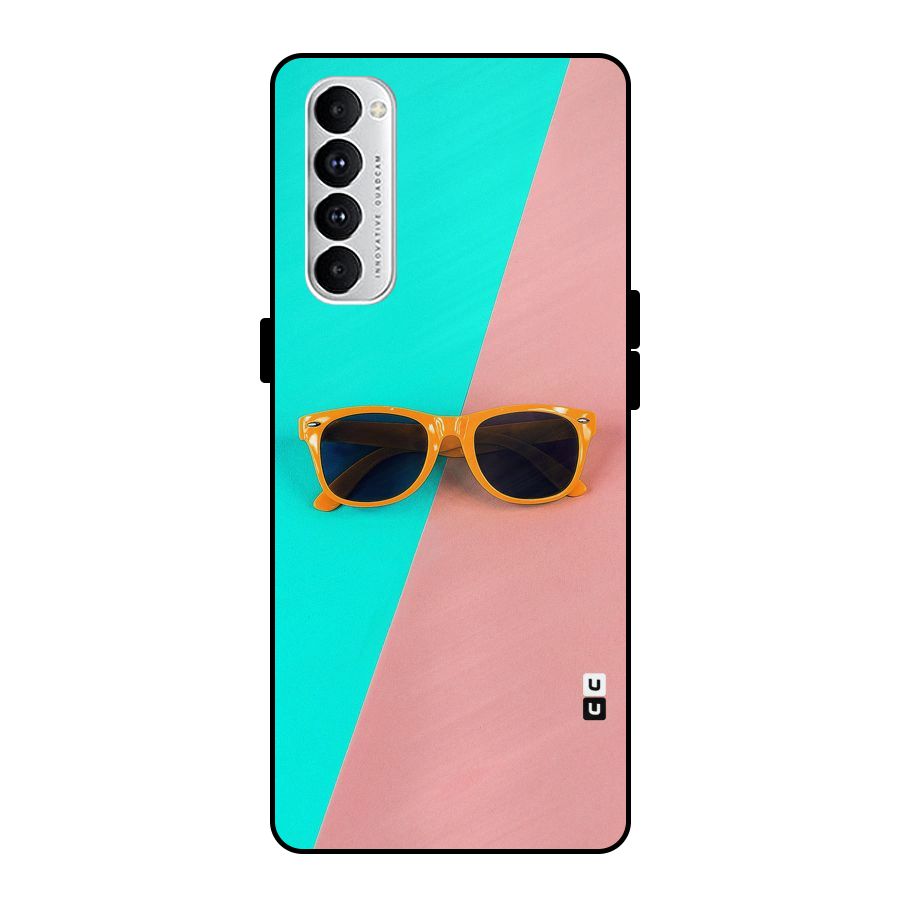 Minimal Glasses Metal Back Case for Oppo Reno4 Pro
