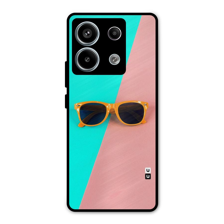 Minimal Glasses Metal Back Case for Redmi Note 13 Pro 5G