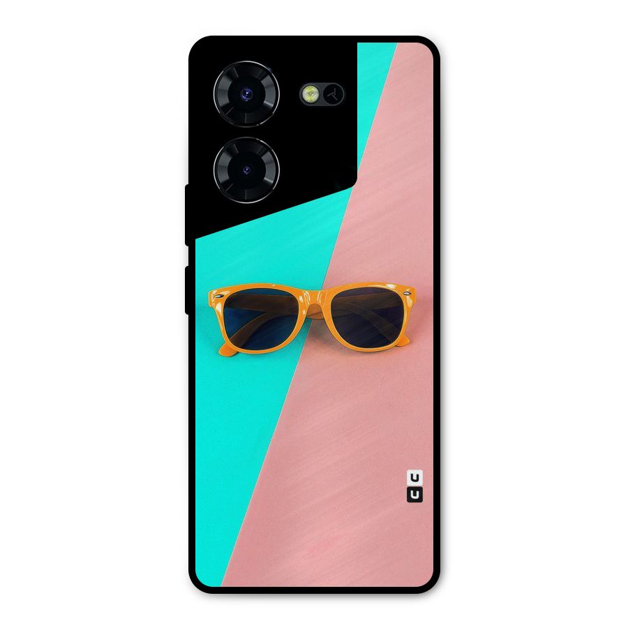 Minimal Glasses Metal Back Case for Tecno Pova 5 Pro 5G