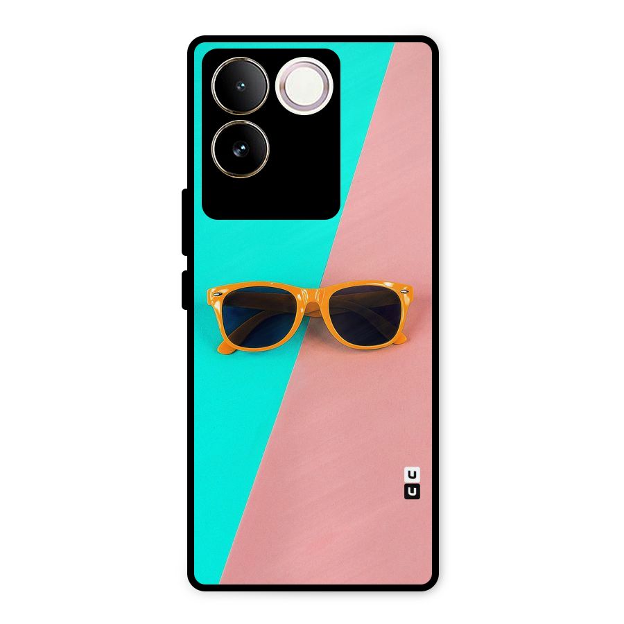 Minimal Glasses Metal Back Case for Vivo T2 Pro