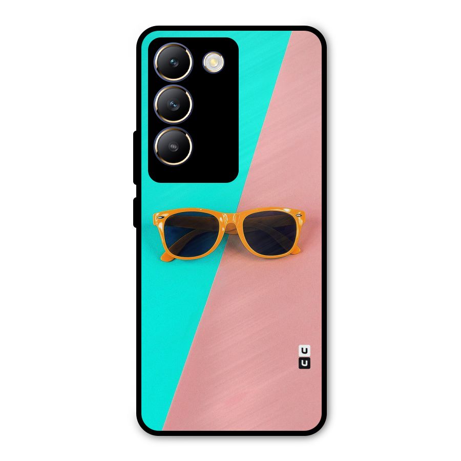 Minimal Glasses Metal Back Case for Vivo T3 5G