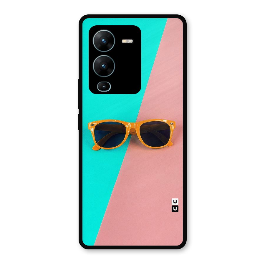 Minimal Glasses Metal Back Case for Vivo V25 Pro