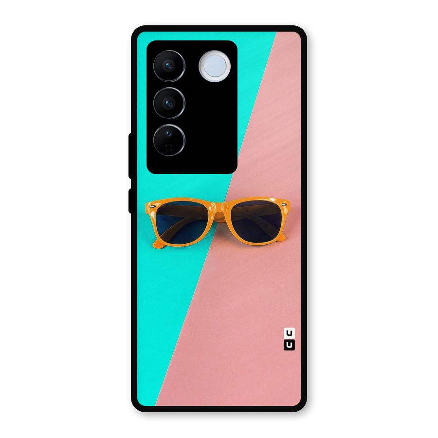 Minimal Glasses Metal Back Case for Vivo V27 Pro