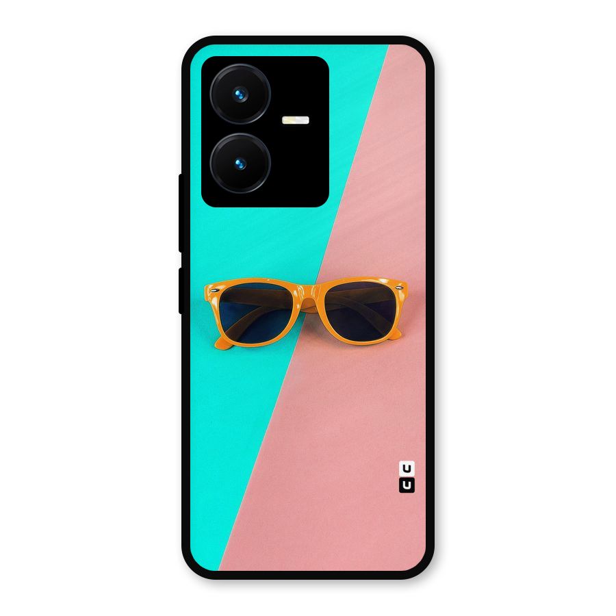Minimal Glasses Metal Back Case for Vivo Y22