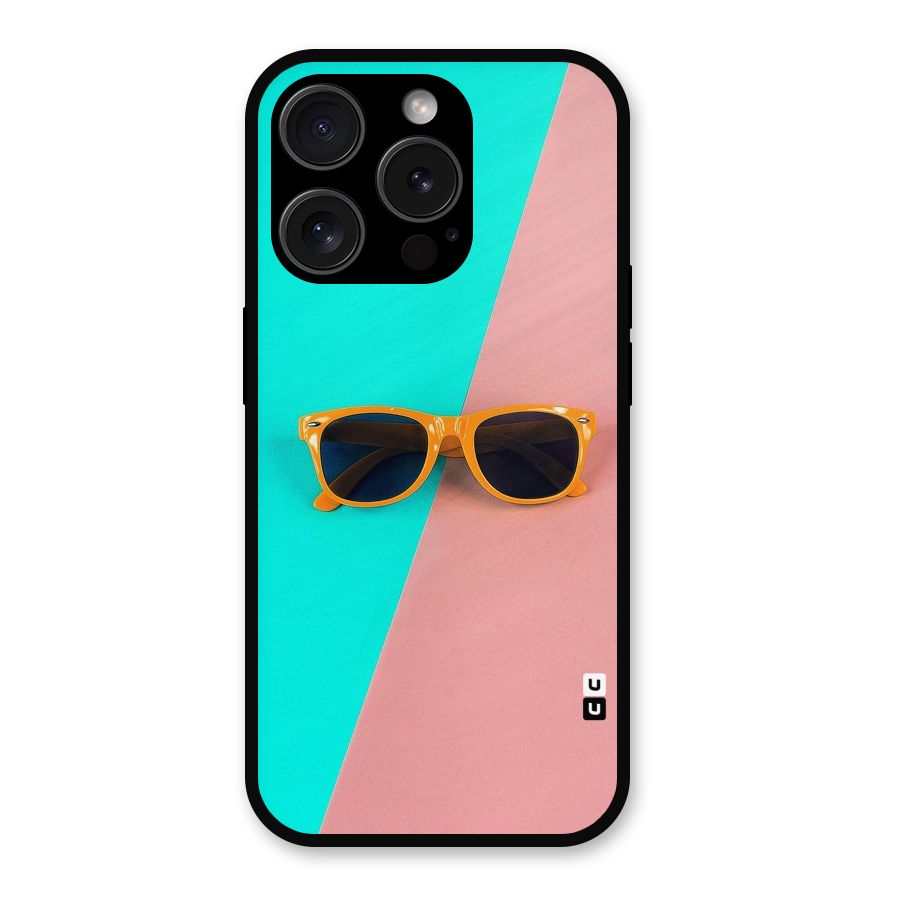 Minimal Glasses Metal Back Case for iPhone 15 Pro