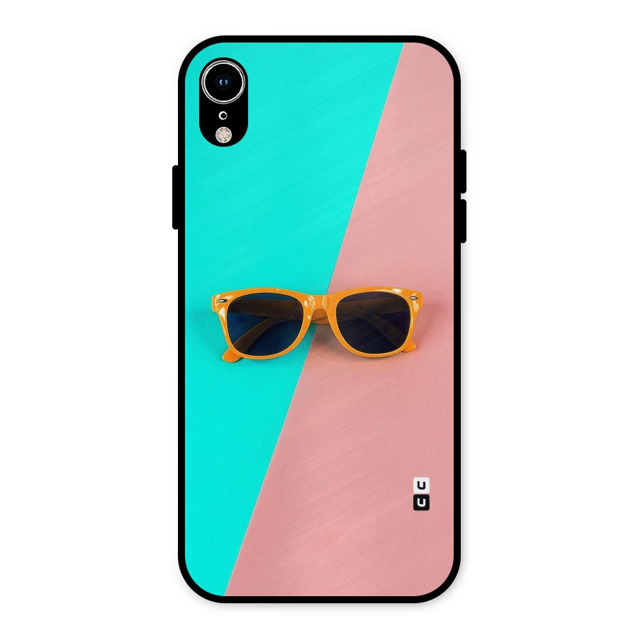 Minimal Glasses Metal Back Case for iPhone XR